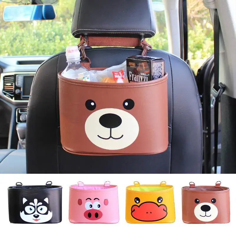 

Car Back Seat Storage Bag Multifunctional Backseat Tissue Holder auto seat headrest hanging bag Garbage bag car accessories