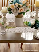 Boho Table Runner Macrame Table Runners for Home Decor Cream & Brown Macrame Table Runner with Tassels for Dining Bedroom Decor 4