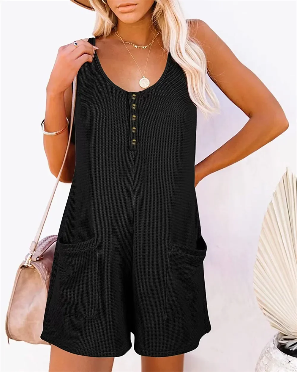 Summer Women Sleeveless Overalls Elegant Jumpsuits Romper Casual Vintage Ladies Short Pants Mesh fabric Wide Leg Pants