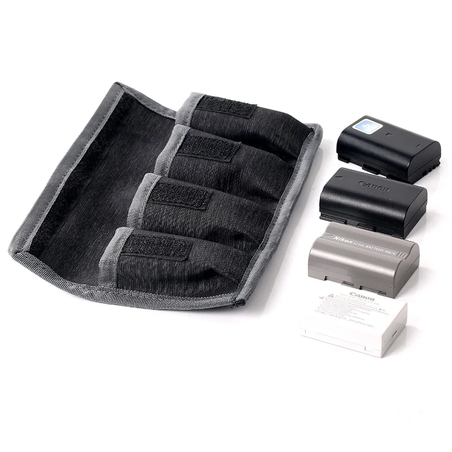 Sac De Rangement Pour Batteries Appareil Photo - Compatible LP-E6, LP-E17, NP-F550, Piles AA