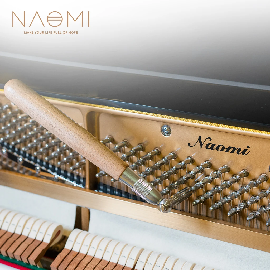 NAOMI professional piano tuning hammer wrench tool octagon core stainless steel hammer solid wood handle piano tuning tool #1102