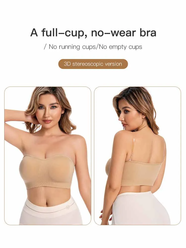 Description Picture 4 of itemS-2XL Strapless Bras Women's Tube Top Bra Female Sexy Crop Top Seamless Tube Tops Girls Nonwire Bandeau Underwear Intimates