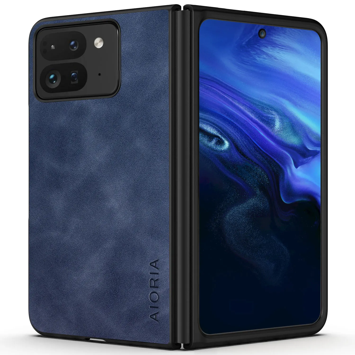 Silky Feel Lightweight Durable PU Leather Phone Case Cover – Black
