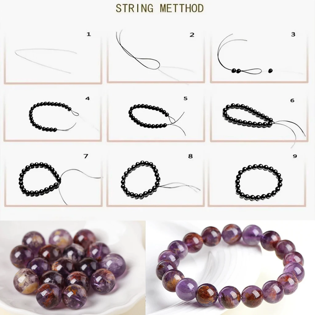 천연 퍼플 팬텀 쿼츠 루스 비즈 대량 판매, 쥬얼리 DIY 핸드메이드 제작용