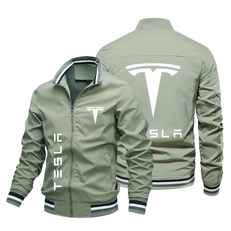 Men's zippered baseball jacket, rider uniform, motorcycle jacket, sportswear, spring and autumn new products