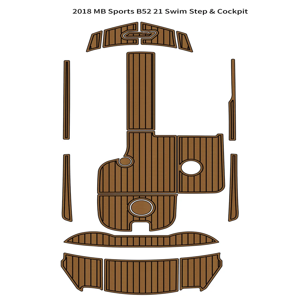 2018 MB Sports B52 21 Swim Step Cockpit Mat Boat EVA Foam Teak Deck Floor Pad