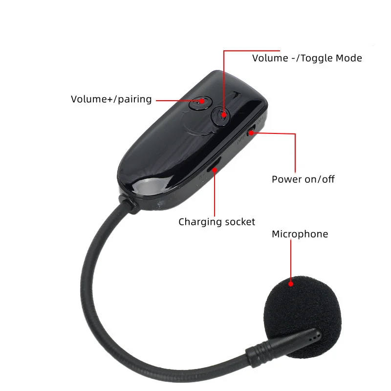 K32 Handheld Wireless Microphone 2.4G Light Head-Wear Mic 30M