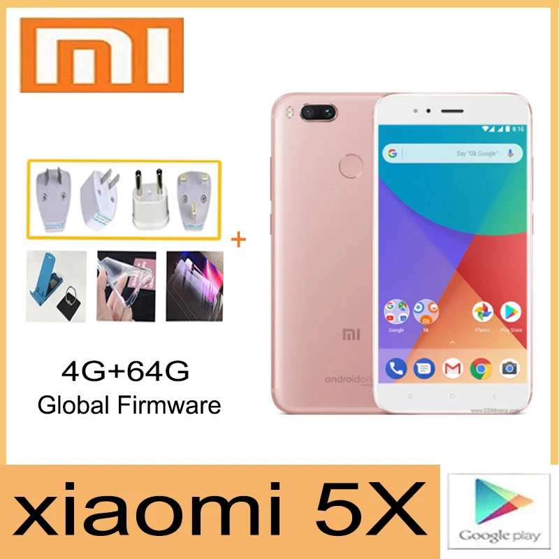 Смартфон Xiaomi Mi A1/5x 4 + 64 ГБ 3080 мА ч сканер отпечатка пальца | Мобильные телефоны и