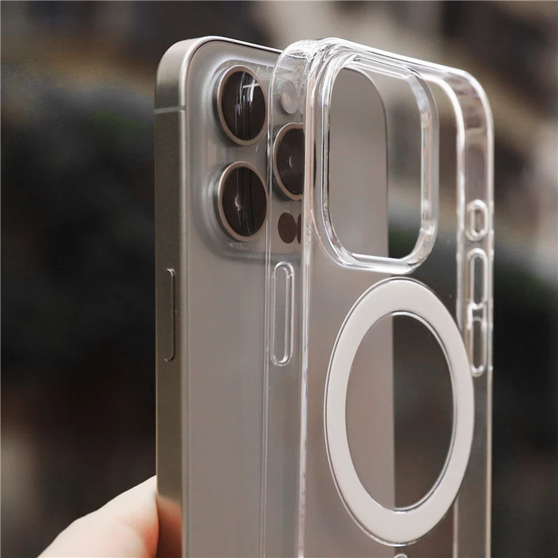 Original Magnetic Animation Clear Case For iPhone 17 16 15 14 13 17Pro Max Boxed Hard Cover For Magsafe Wireless Charging