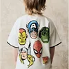 Short Sleeve TShirt Summer Clothing Boys And Girls Cartoon Print Base Shirt Children New Design Tees Trendy Round Neck Tops 2