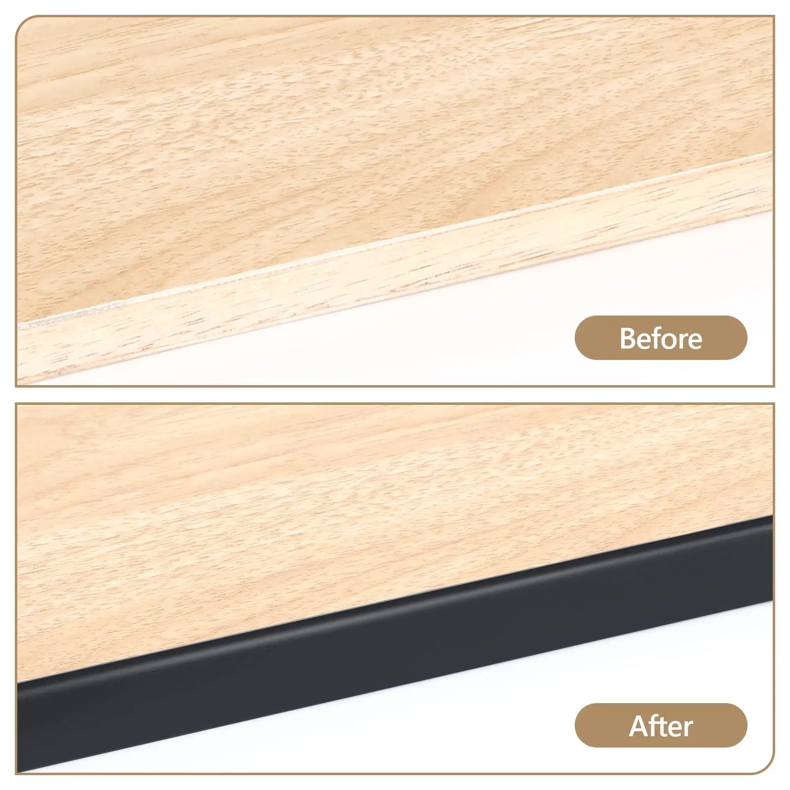 U-Shaped Sealing Strip Tpe Furniture Edge Strip Wooden Cabinet Furniture Edge Self-Adhesive Anti-Collision 5M