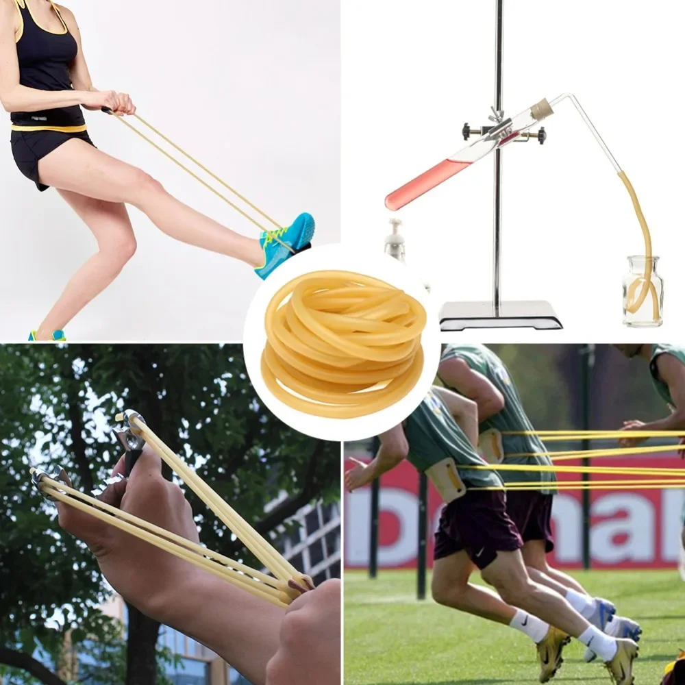 6mm X 9mm Latex Rubber Tube Surgical Medical Tube Hose Natural Slingshot for Hunting Slingshot Fitness Yoga Bow Accessories