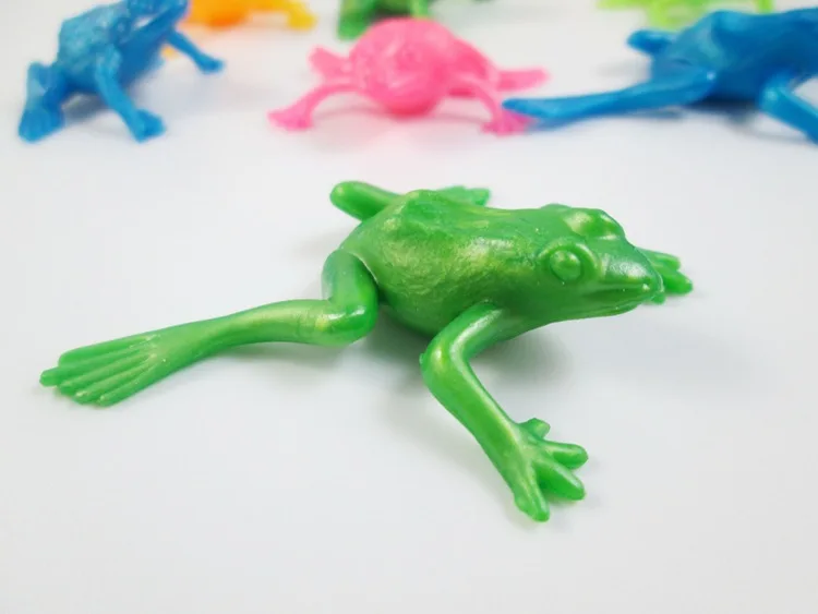 10 Pcs Novelty Funny New TPR Frog Animal Model Decompression Toys Simulation Frog Soft Elastic Prank Venting Toy Kids Prank Toys