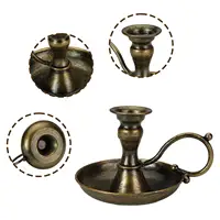 Retro Handheld Candlestick Holder European Style Candle Stand for Holiday 5
