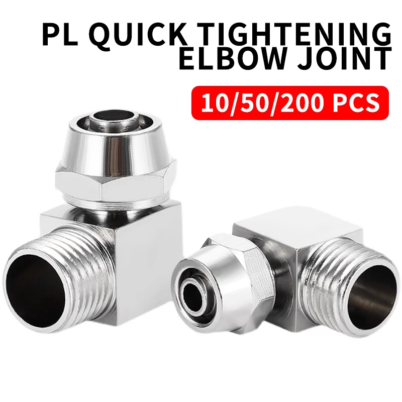 

10pcs KPL Pneumatic Fitting Quick Fast For Air Hose Connector Tube OD 4 6 8 10 12MM Thread M5 1/8 1/4 3/8 1/2 Perslucht Fittings
