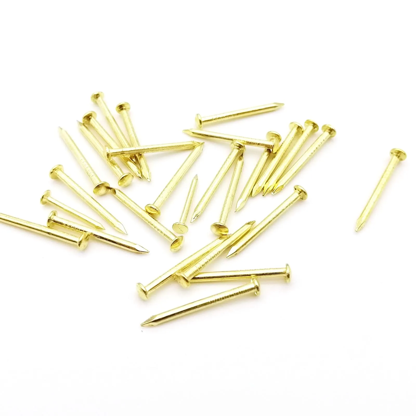 Round Head Nails 200pcs Golden Diameter 1.2mm 1.5mm 1.8mm Iron Small Mini For Jewelry Chest Box Case Hinge Furniture Drum