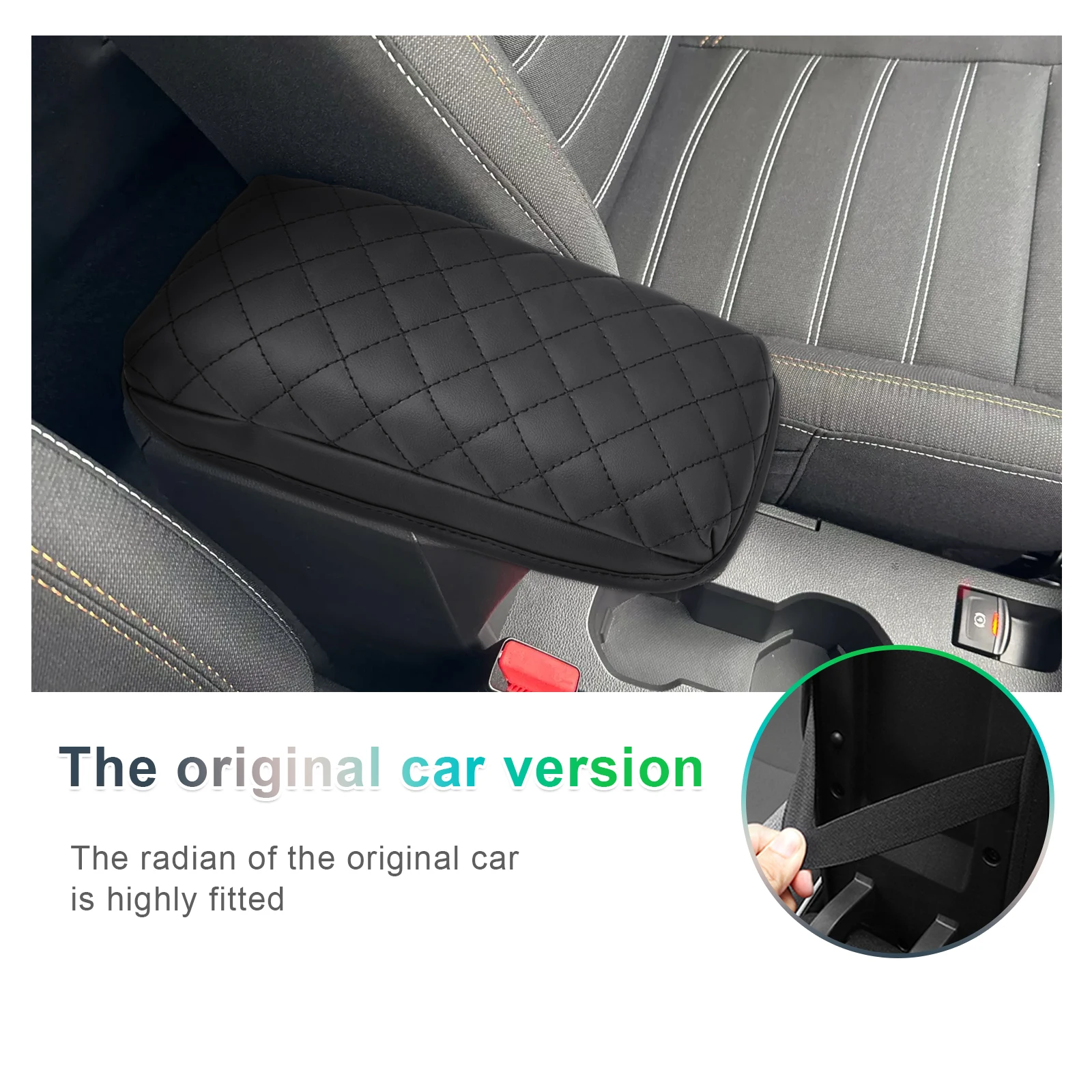 Center Console Armrest Armrest Pad Car Armrest Mat Car Armrest Cover RUIYA Car Central Control Armrest Pad For Dacia Sandero 3 / Sandero Stepway III / Dacia Jogger Auto 3 Accessories