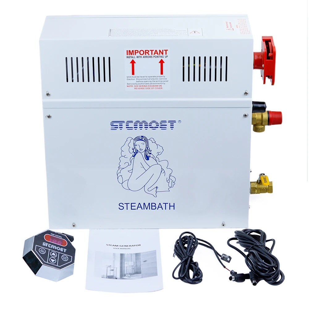 

6KW 220V/380V Home use Steam machine Steam generator Sauna Dry stream furnace Wet Steam Steamer digital controller Detox