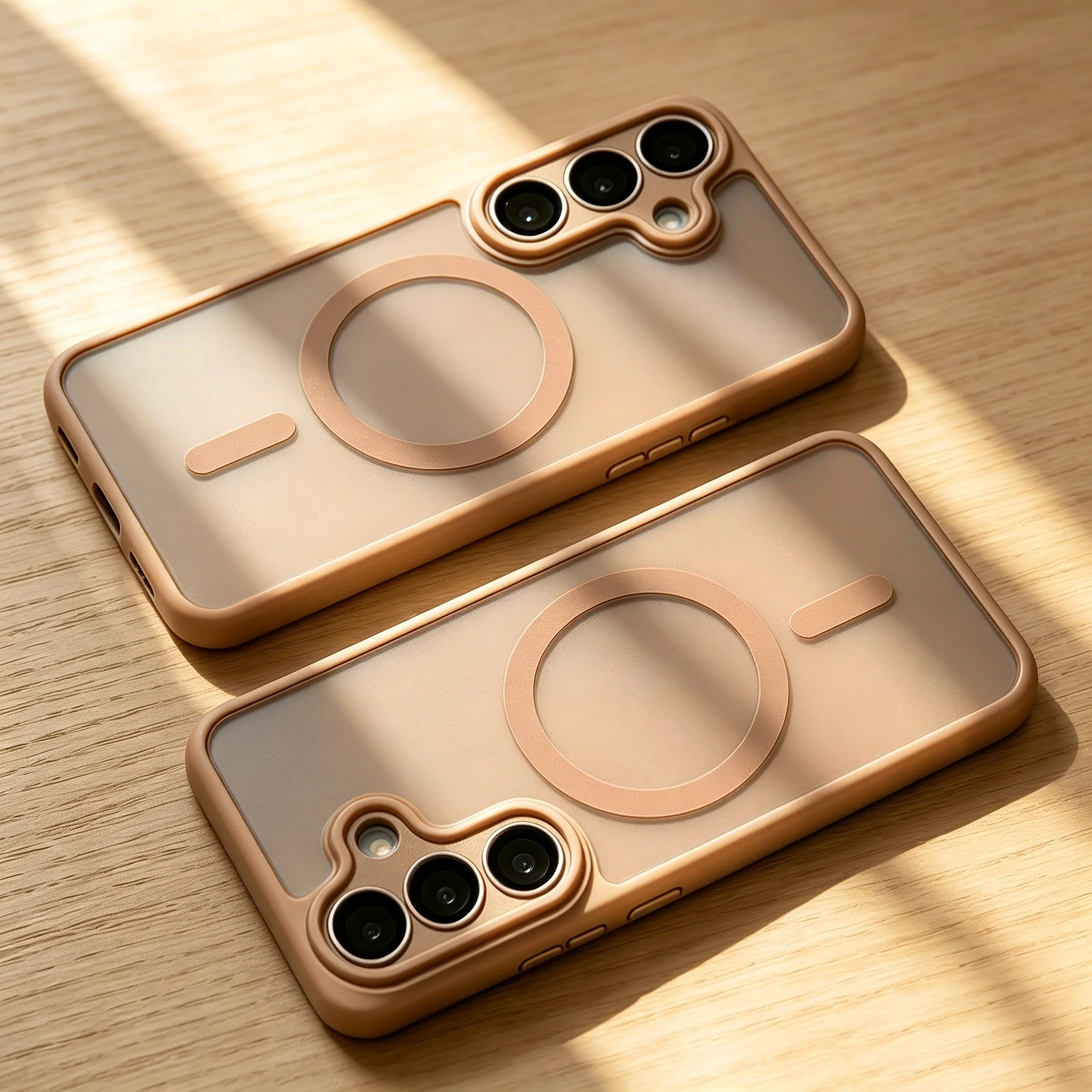 Fashion Matte Translucent Magnetic Case with Wireless Charging Support