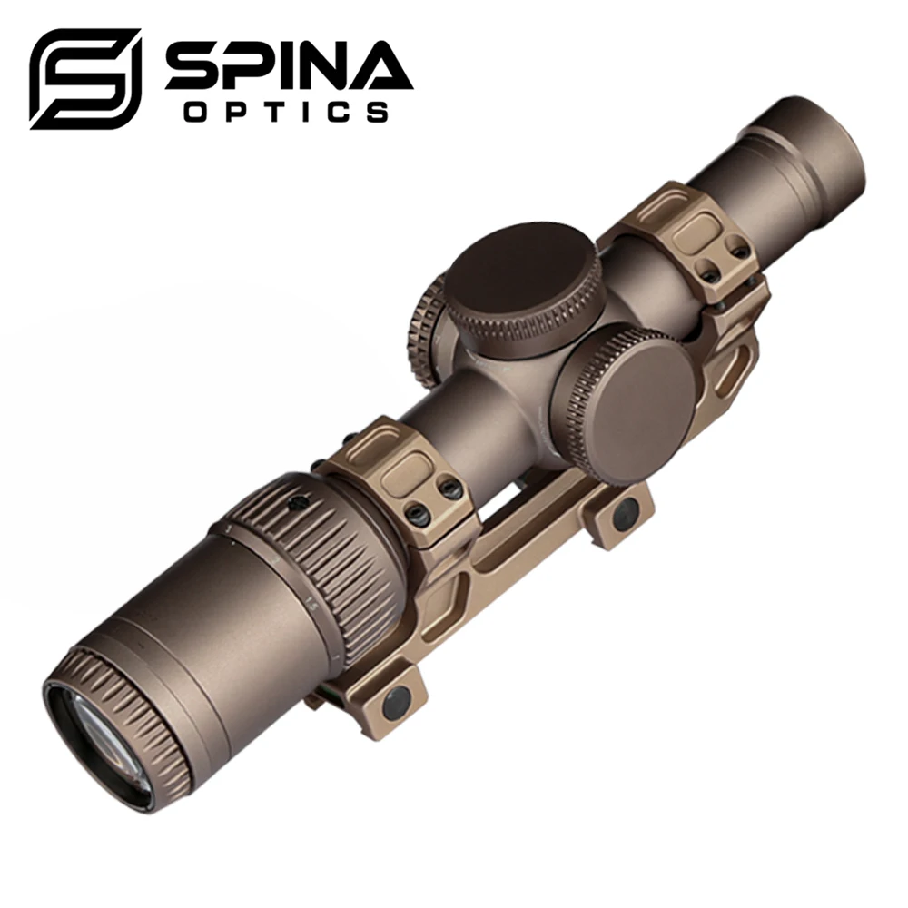 SPINA Tactical Optics 1-6x24 HD Reticle Sight Hunting Rifle Scope Optics Riflescope Magnifier With Mount Airsoft Accessories