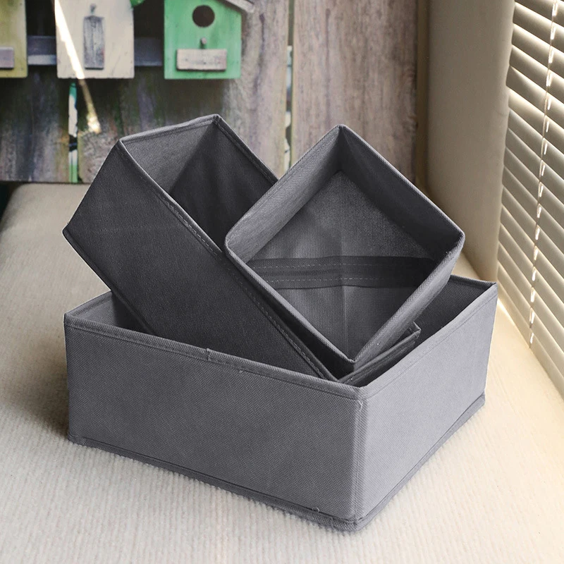 Clothes Storage Box Underwear Storage Organizer Non-Woven Closet Organizers Home Bedroom Drawers Basket Clothing Organizer Boxes