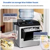 Bullet Ice Maker Electric Commercial or Homeuse Countertop Automatic Making Machine Cube Making Machine Round 25kg 1.5KG/150pcs 6