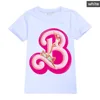 New Kawaii Barbie Kids Short Sleeve Summer Cartoon Boys Girls Soft O-Neck T Shirts Oversized Fashion Y2K White Tees Tops Gifts ﻿ 3