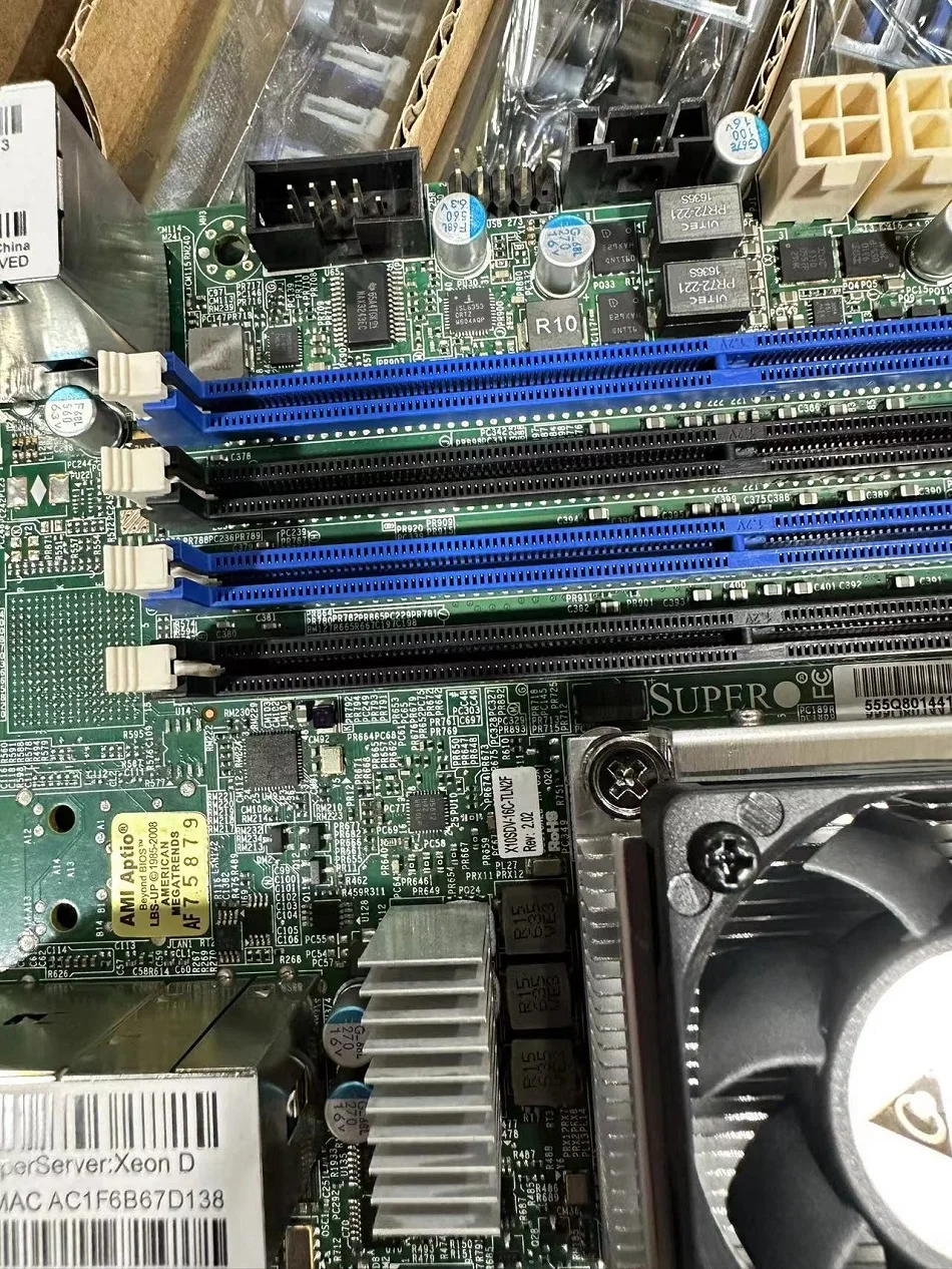 X10SDV-16C-TLN2F 서버 ITX 마더보드, XEON D1581, 듀얼 10 기가비트 이더넷 포트
