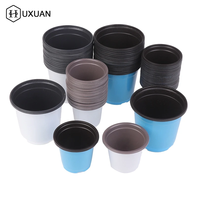 Plastic flower pot 1/10Pcs for succulent plant small flowerpot simple planting seedling pot thickened nursery pots