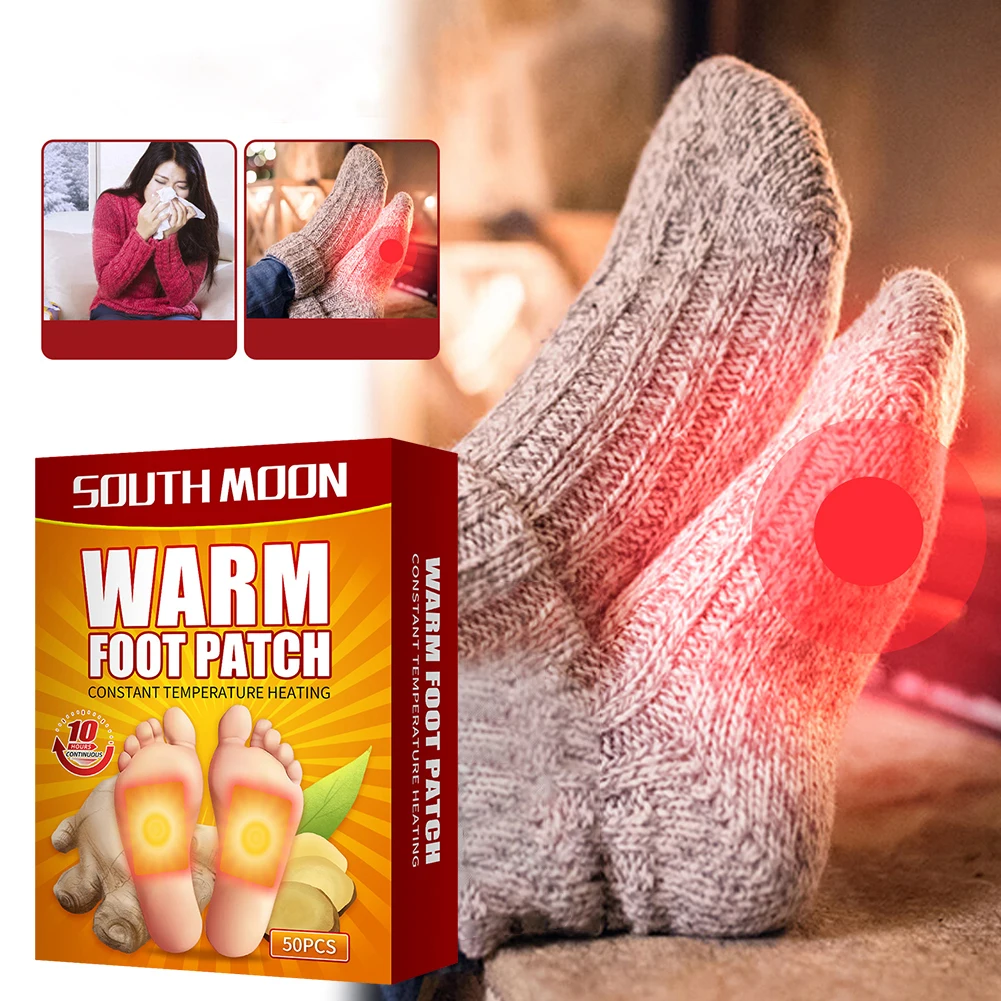 Warm Body Sticker Disposable Heating Patch Self-heating Odorless Body Warmer Hot Insole Hand Foot Sticker Up To 10 Hours 50PCS