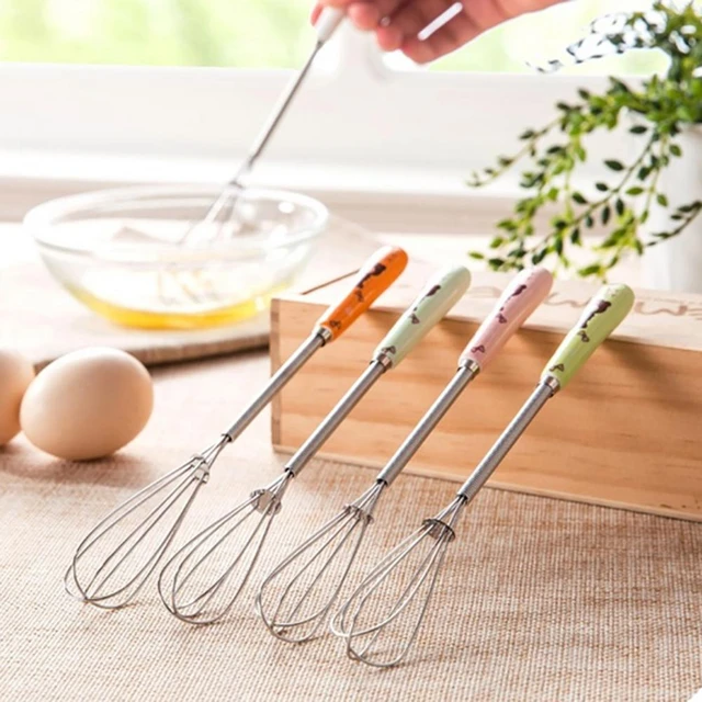 Mini Small Stainless Steel Wire Whisk Whip Mix Stir Beat Manual Egg Beater