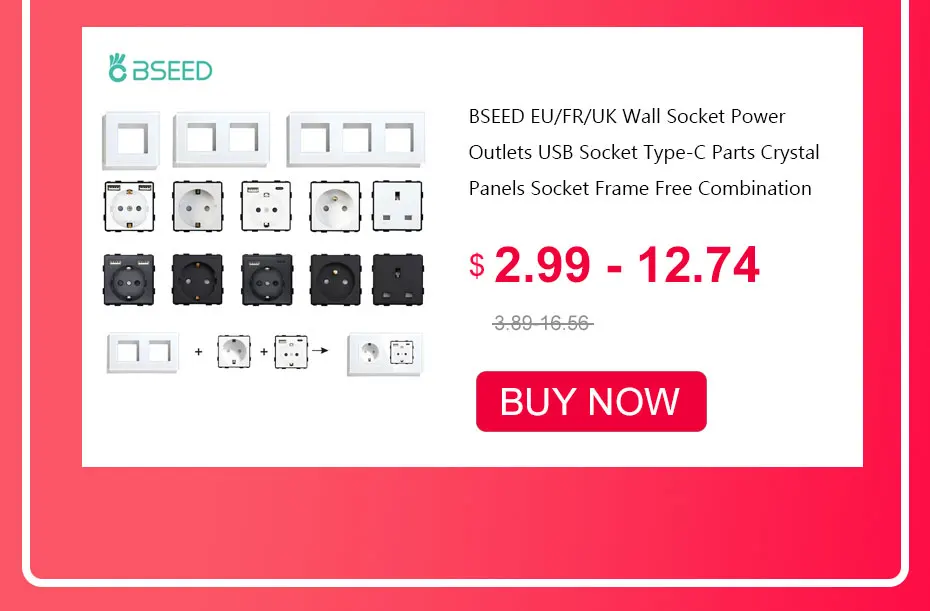 Description Picture 4 of itemBSEED Zigbee Touch Switches Function Base 1/2/3Way Glass Panels EU Wall Smart Socket Tuya Smart Life App DIY Parts Only