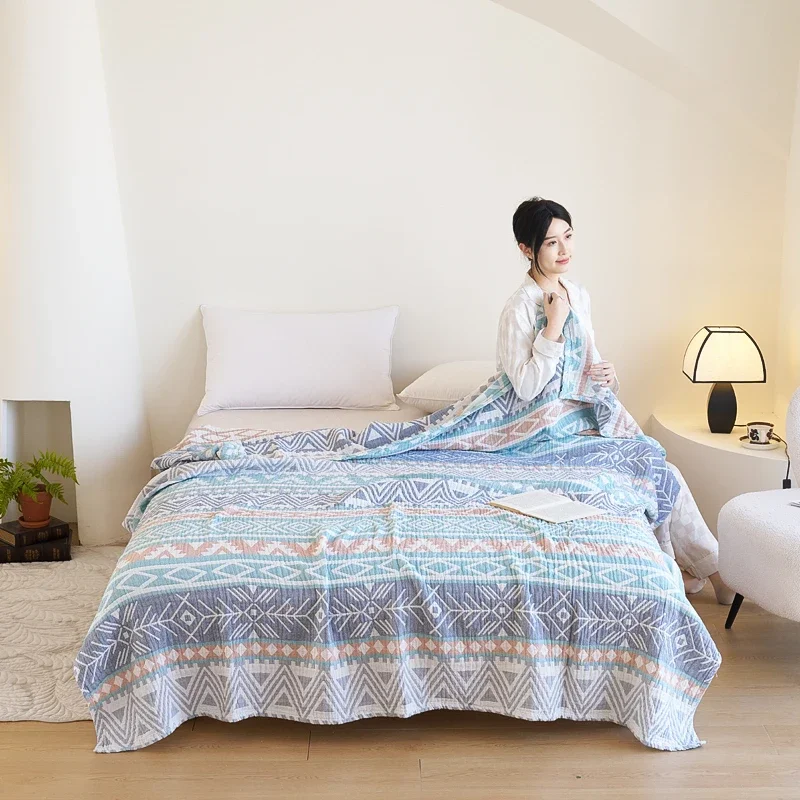 Cotton Gauze Blanket For Summer Bed