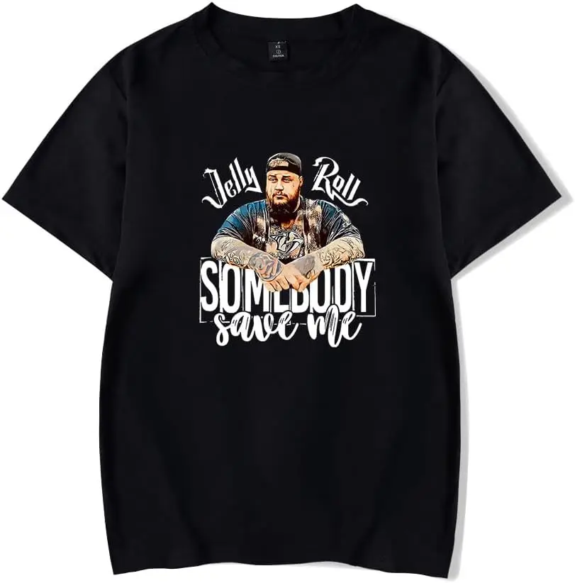 

Jelly Roll T-Shirt Somebody Save Me Shirt Son of A Sinner Shirt Women Men Short Sleeve Streetwear Tour Merch
