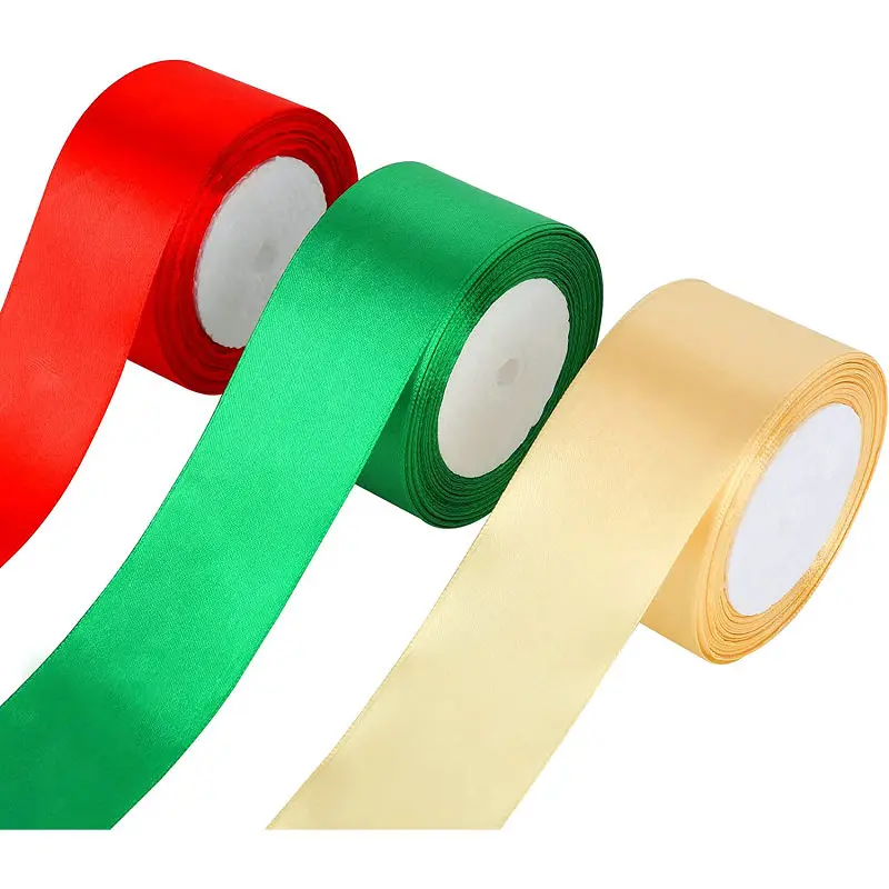 Gold Satin Ribbon - 50mm Wide - 5 Meter - For Gifts Wrap Sew Party - View #3