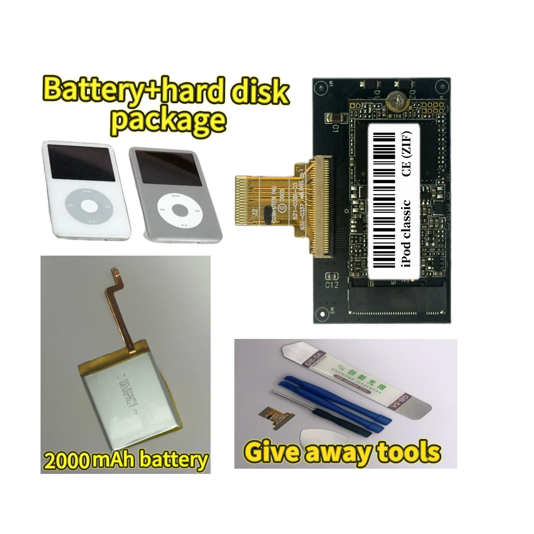 新しいSSD 64GB 128GB 256GB 512GB 1TB iPod Classic 第7世代 第6世代