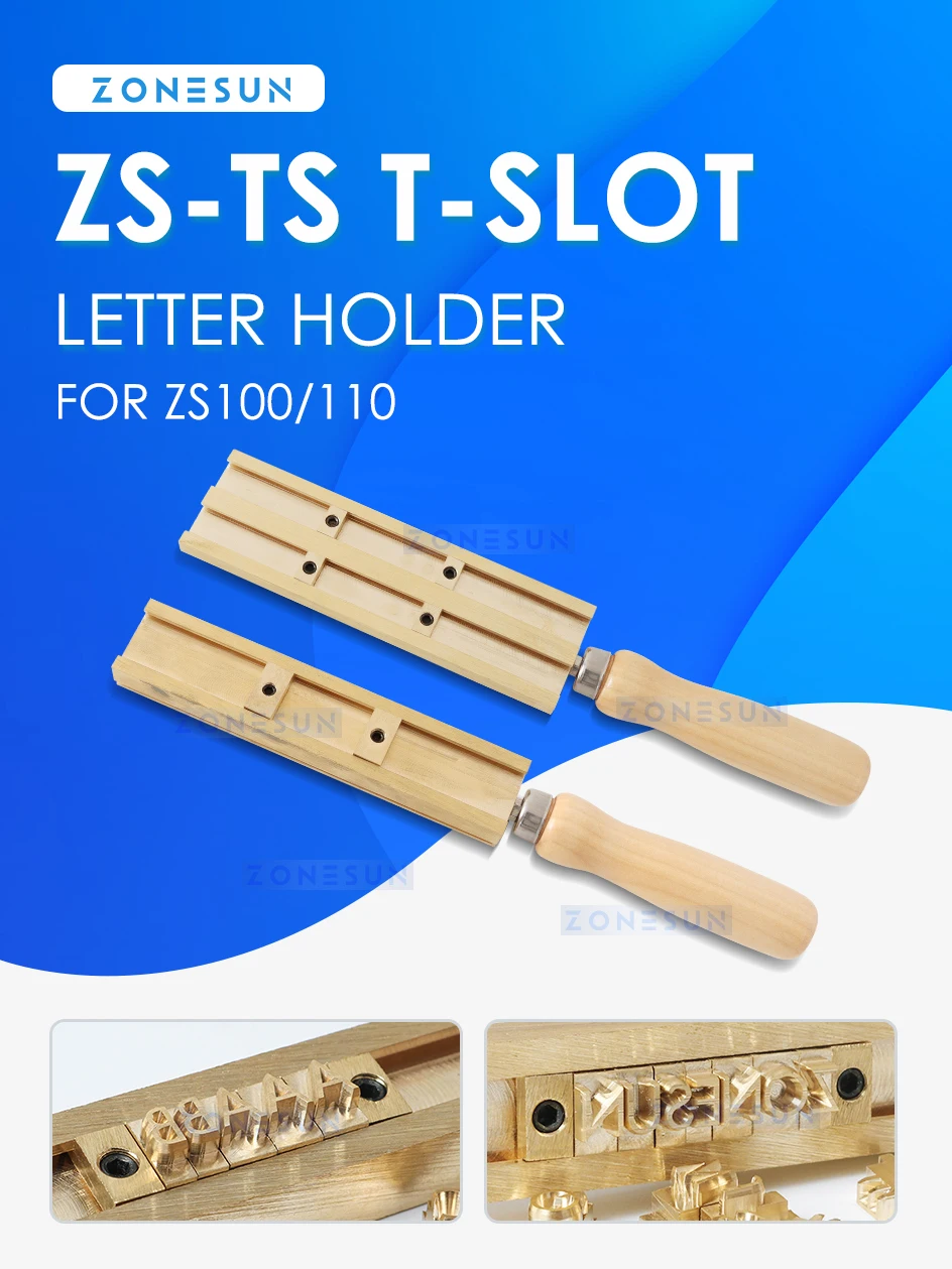 ZONESUN Hot Stamping Machine T Slot Letter Mold Holder ZS-TS
