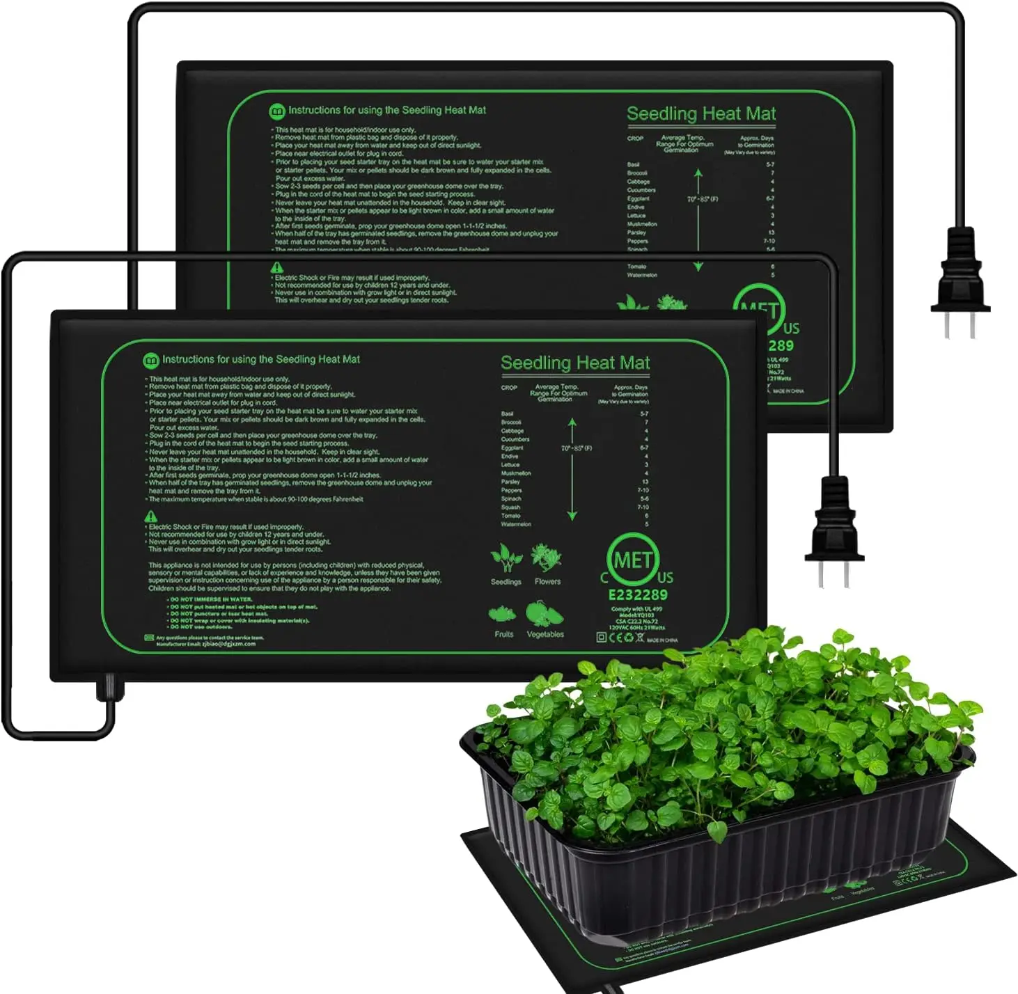 

10/25/50CM Seedling Heat Mat Indoor Plants Germination Waterproof Heating Pad Propagation Clone Starter Mat EU/US/UK Plug