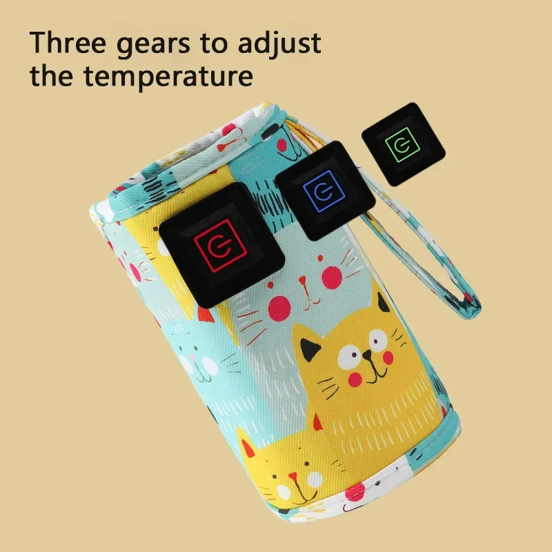 1 PCS USB Milk Warmer Constant Temperature Household Three Gear Adjustment Outdoor Portable Baby Universal Bottle Warm Sleeve 2