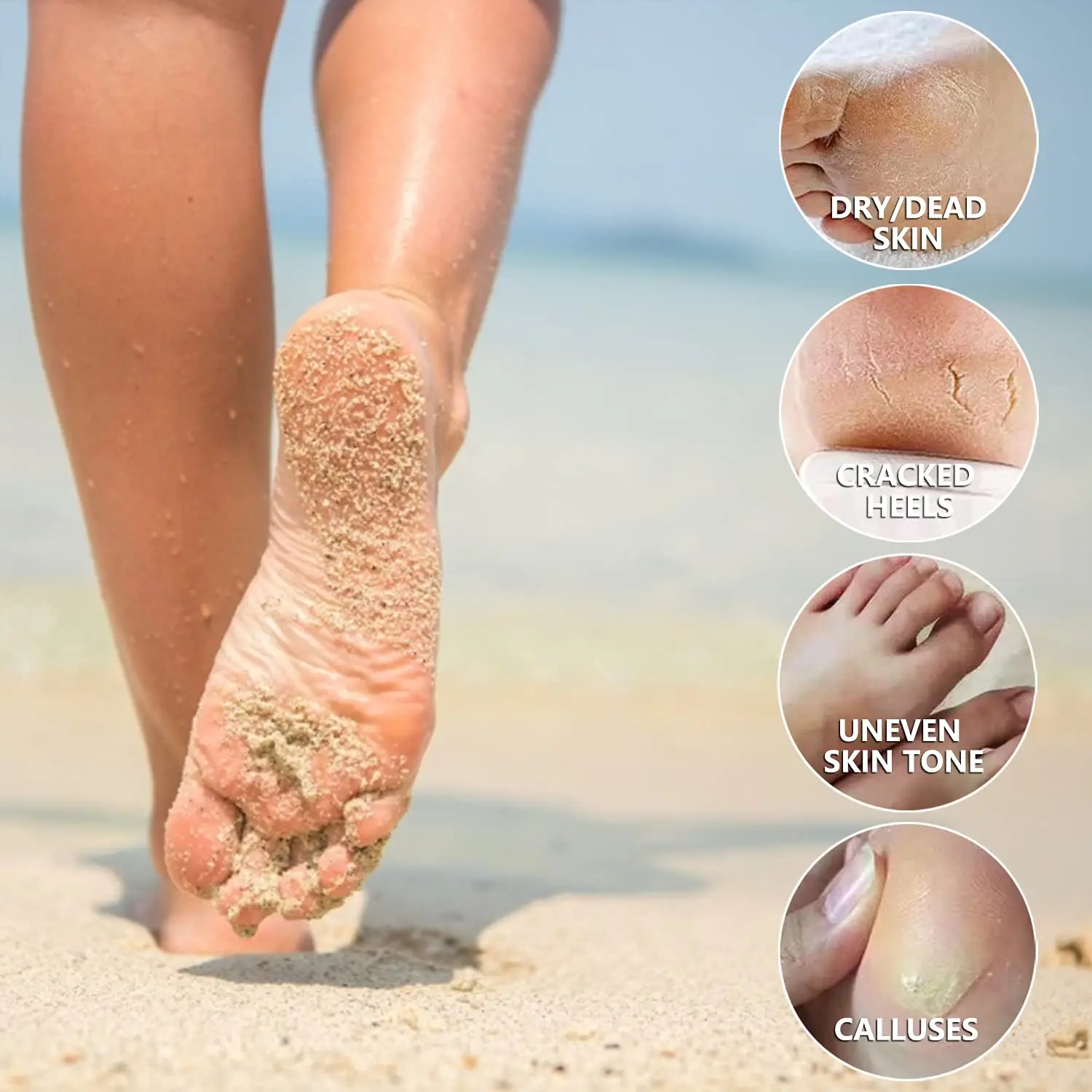 Foot Peel Mask Exfoliator Peel Off Calluses Dead Skin Callus Remover Foot Mask for Dry Cracked Feet with Lavende