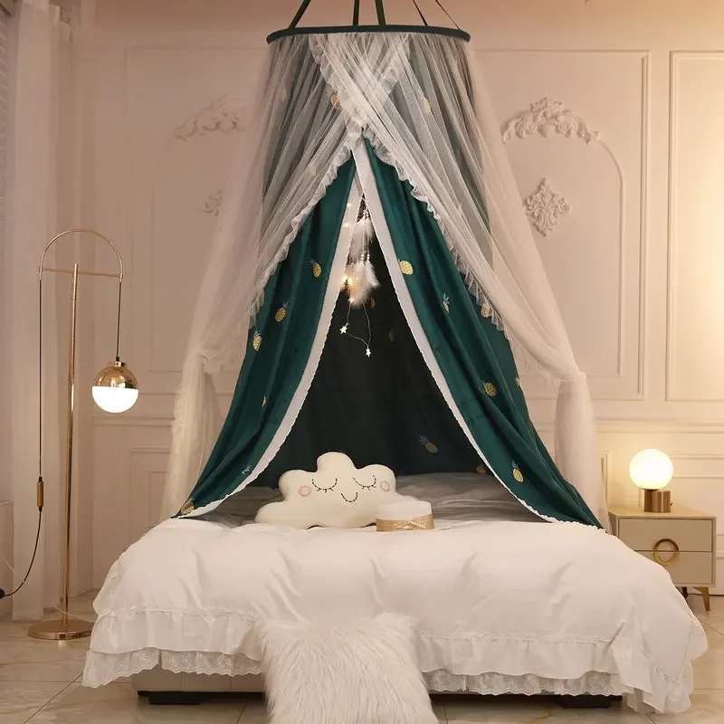 Double Layer Bed Curtain Princess Suspended Dome Mosquito Net Household Shading Curtain Bed Cover Mosquito Net Room Decor