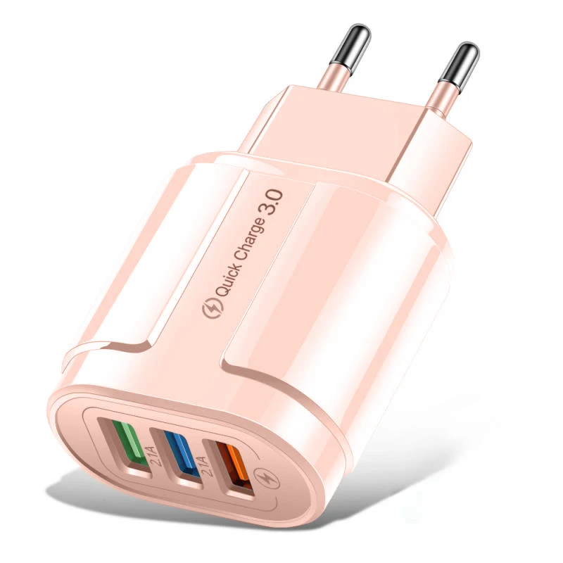 usb c power adapter 20w 3 USB Charger Quick Charge 3.0 EU US Plug USB Wall Fast Charging Portable Mobile Charger QC 3.0 Adapter for Xiaomi mi iPhone 13 65w charger phone Chargers