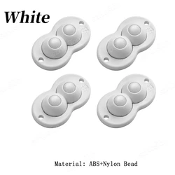 Self - Adhesive 360° Swivel Caster Wheels for Furniture (Stainless Steel & Nylon) (Whiter - Nylon)