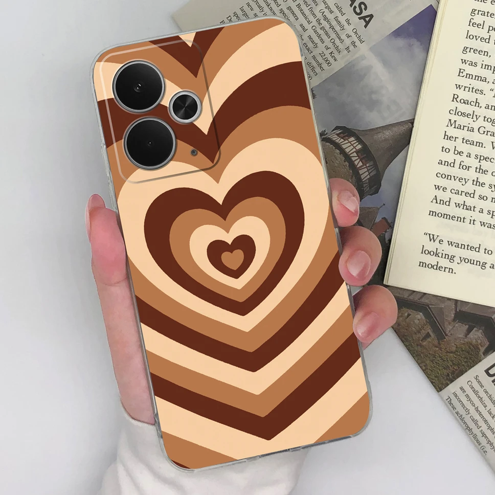 Chic Transparent TPU Silicone Phone Case with Lovely Design Patterns