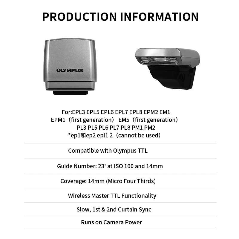 FL-LM1 TTL flash suitable for Olympus E-PL7 E-PL5 E-PL6 E-PL8 E-PM2 E-P5 OM-D E-M1 E-M5 EM1 EM5 digital camera on camera flash camera flash