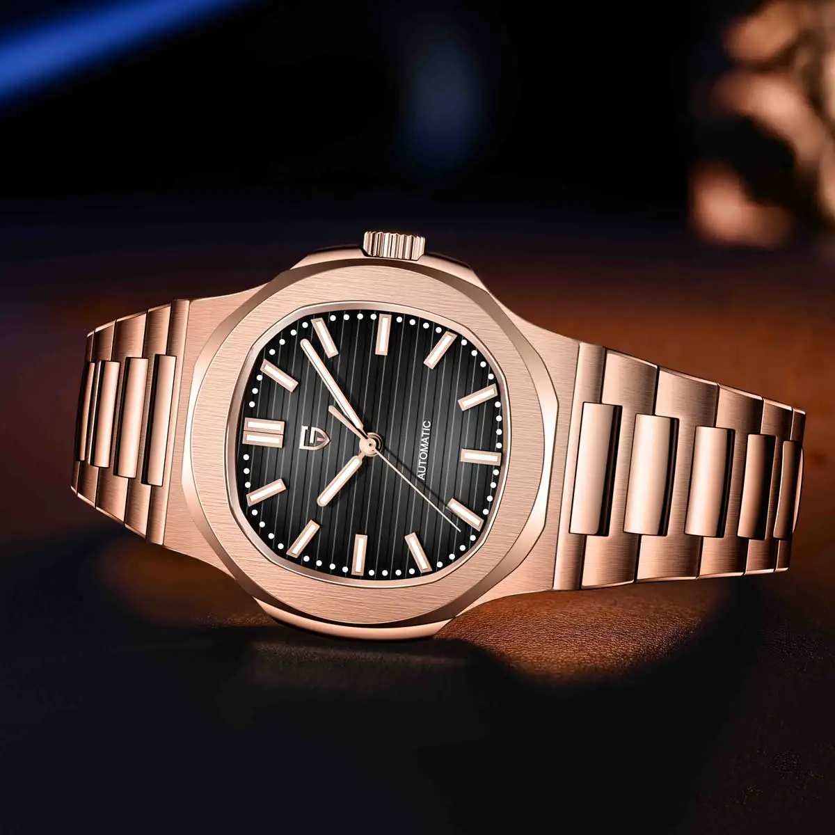 Pagani Design PD-1728 Rose Gold Black Automatic Watch thumbnail 5