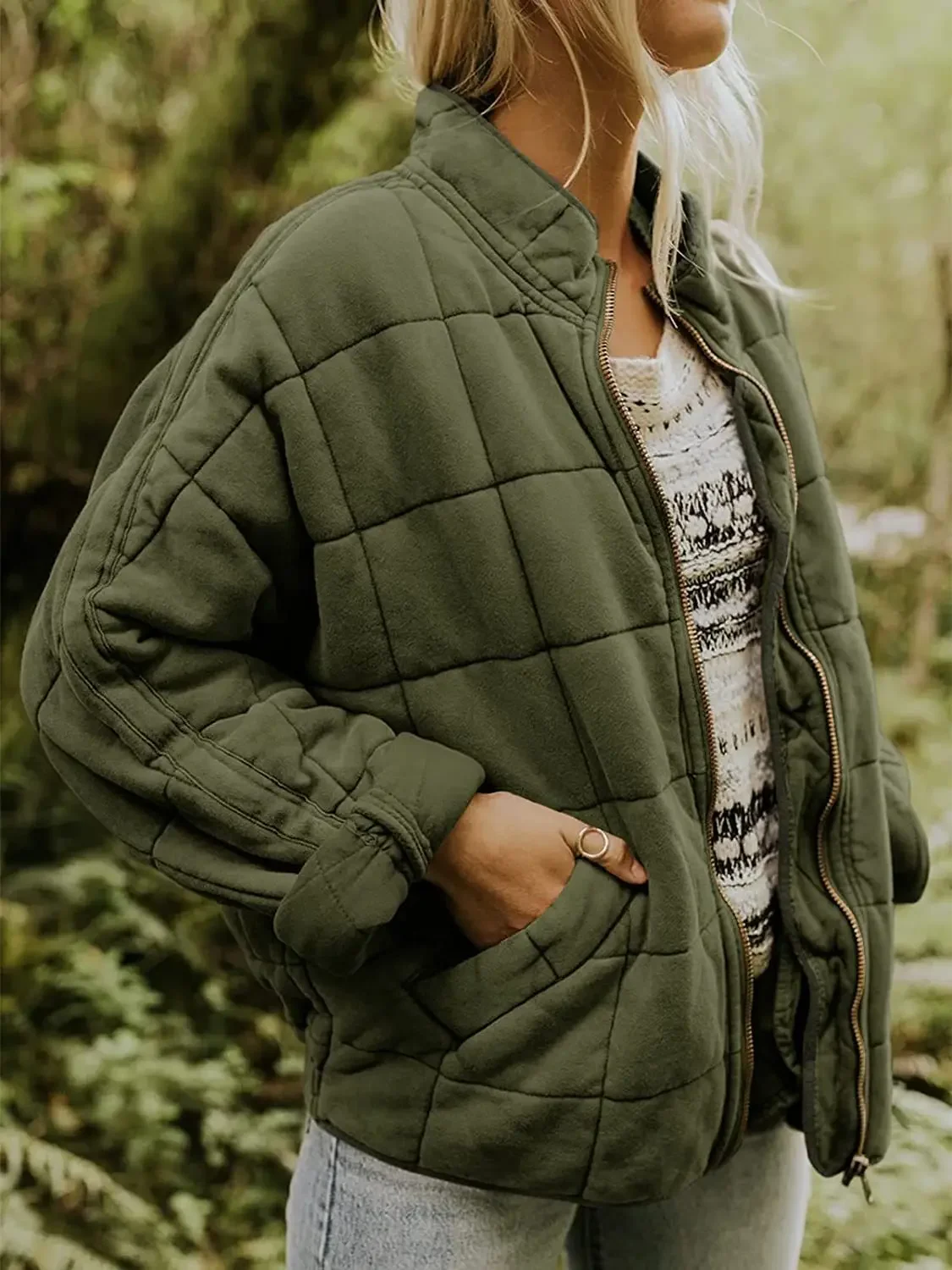 Spring Knitted Women Jacket Black Stand Keep Warm Thick Loose Coats Female Spring Casual Elegant Trendy Ladies Clothes