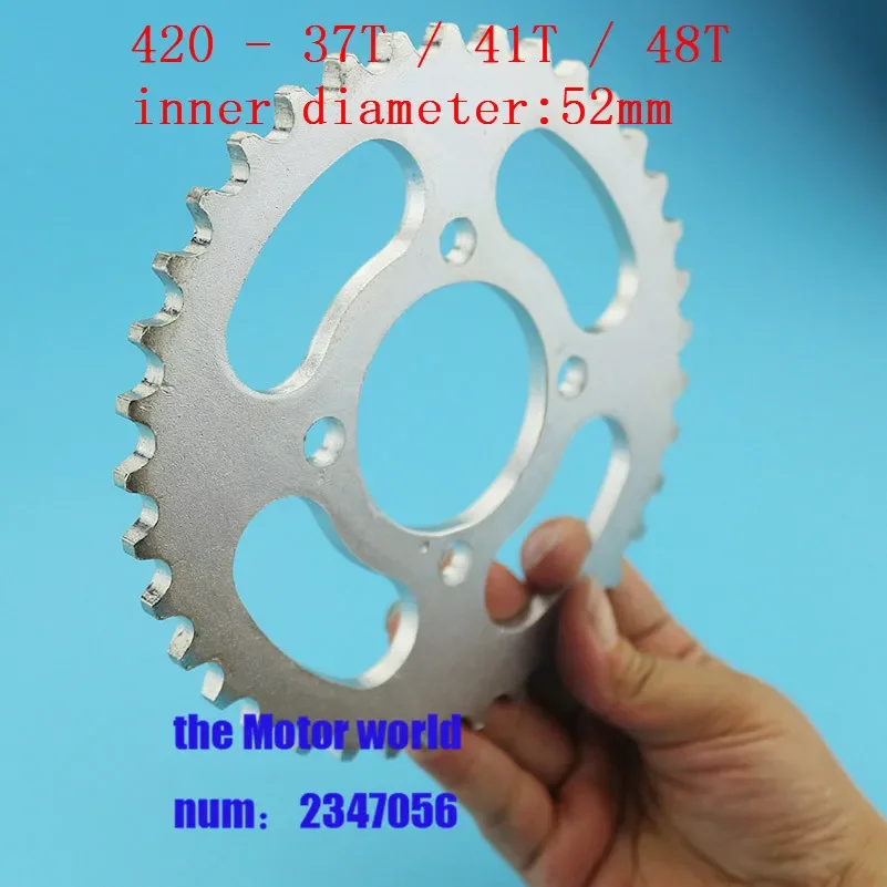 ATV 50cc 90cc 110cc rear sprocket #420-37T/41T/48T tooth chain gear 52mm centre hole Diameter