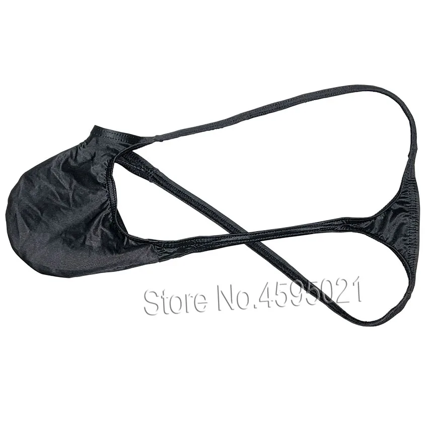 Men's Underwear Bikini Thong Male T-back Lingerie Briefs Pouch Underpants Summer Shiny Tangas Silky Breathable Smooth Man Thong