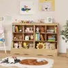 34.5" Kids Bookshelf w/ Anti-Tipping Kits Multi-functional Display Rack 3